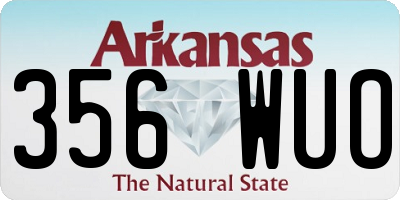 AR license plate 356WUO