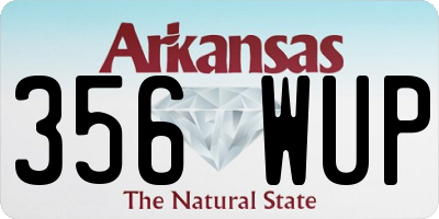 AR license plate 356WUP
