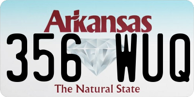 AR license plate 356WUQ