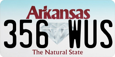 AR license plate 356WUS