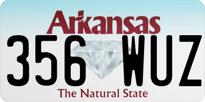 AR license plate 356WUZ
