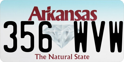 AR license plate 356WVW