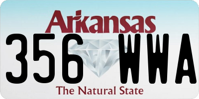 AR license plate 356WWA