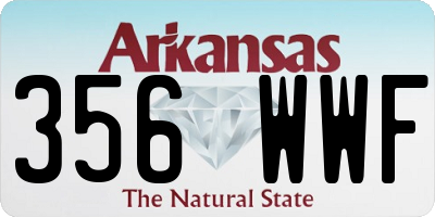 AR license plate 356WWF