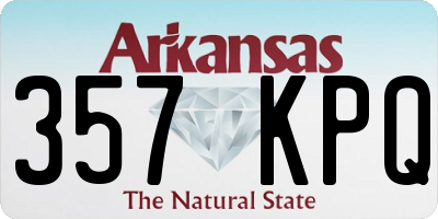 AR license plate 357KPQ