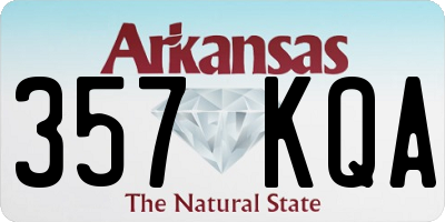AR license plate 357KQA