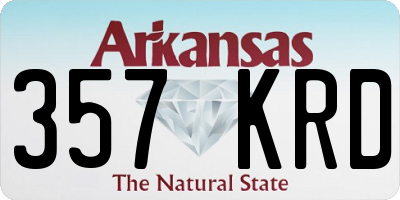 AR license plate 357KRD