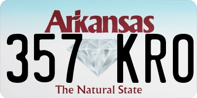 AR license plate 357KRO