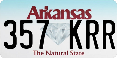 AR license plate 357KRR