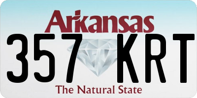 AR license plate 357KRT