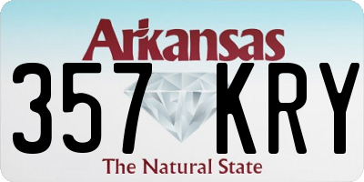 AR license plate 357KRY