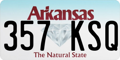 AR license plate 357KSQ