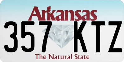 AR license plate 357KTZ