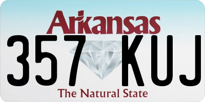 AR license plate 357KUJ