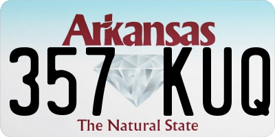 AR license plate 357KUQ
