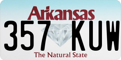 AR license plate 357KUW