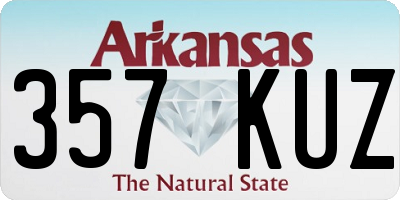 AR license plate 357KUZ