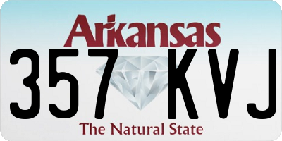 AR license plate 357KVJ