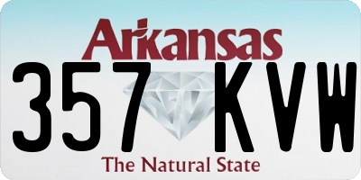 AR license plate 357KVW
