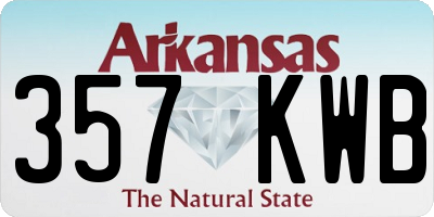 AR license plate 357KWB