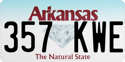 AR license plate 357KWE