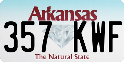 AR license plate 357KWF