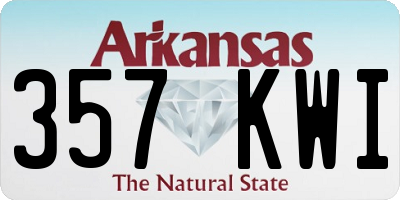 AR license plate 357KWI