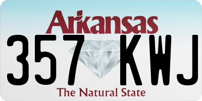 AR license plate 357KWJ