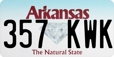 AR license plate 357KWK