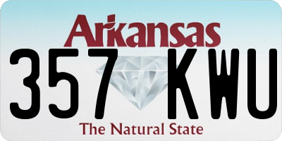 AR license plate 357KWU
