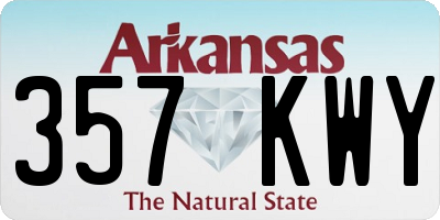 AR license plate 357KWY