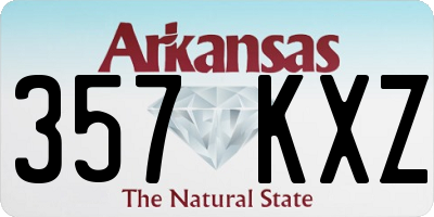 AR license plate 357KXZ