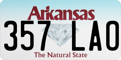 AR license plate 357LAO