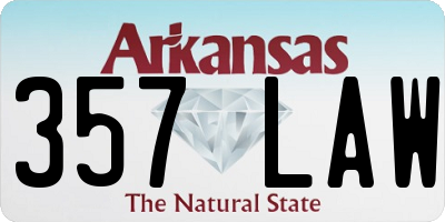 AR license plate 357LAW