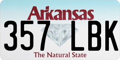 AR license plate 357LBK