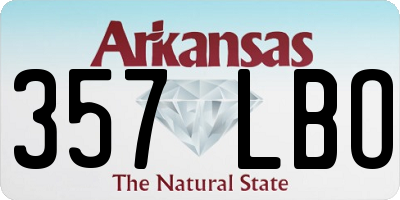 AR license plate 357LBO