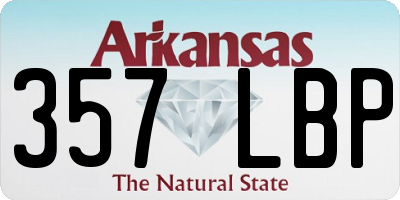 AR license plate 357LBP