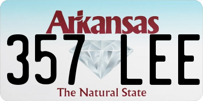 AR license plate 357LEE
