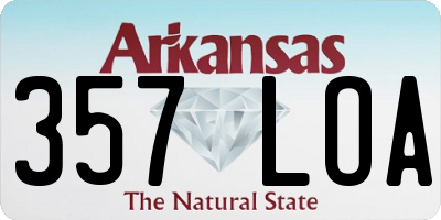 AR license plate 357LOA