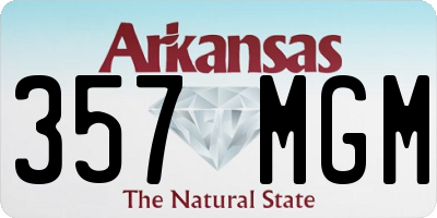 AR license plate 357MGM