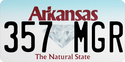 AR license plate 357MGR