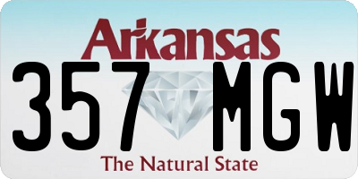AR license plate 357MGW