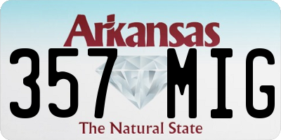 AR license plate 357MIG