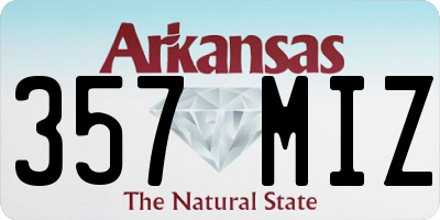 AR license plate 357MIZ