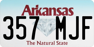 AR license plate 357MJF
