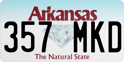 AR license plate 357MKD