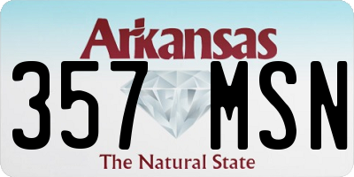 AR license plate 357MSN