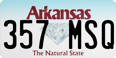 AR license plate 357MSQ