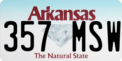 AR license plate 357MSW
