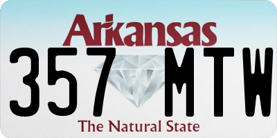 AR license plate 357MTW